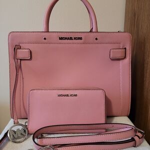 Michael Kors Pink Women's Bag Set with Wallet